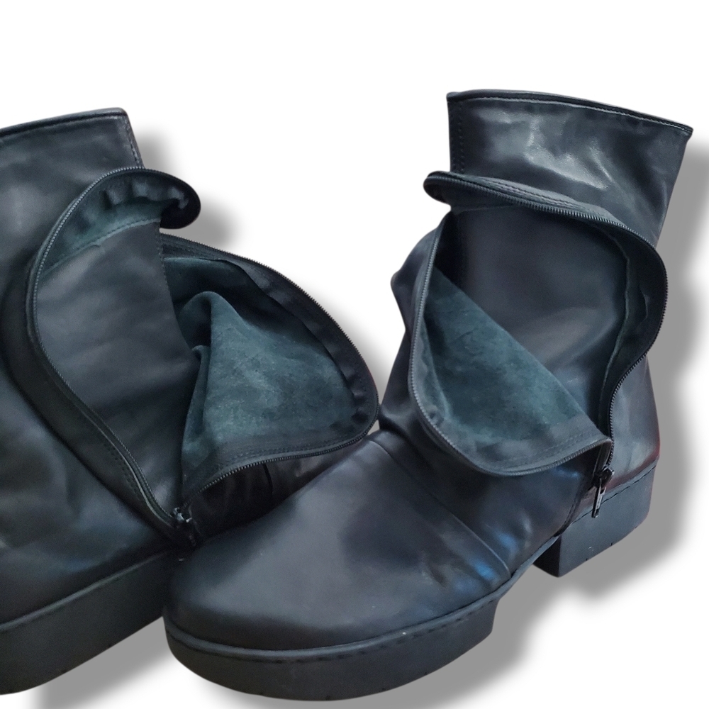 Trippen Sport Clutch Black Leather Ankle Boots Women's 10 German Handcrafted - Picture 5 of 16